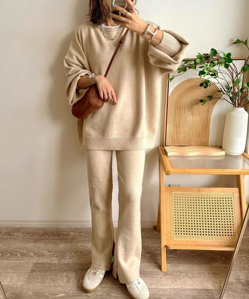 NOAHL(ノアル)の「【NOAHL】オーバーニットプルオーバー《mayoさんコラボ》(ニット/セーター・レディース・チャコール/ベージュ/ブラウン・M/S)」の7枚目の写真