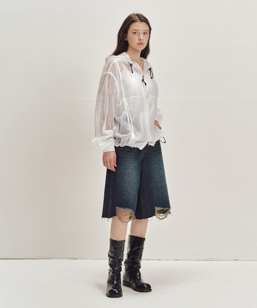 SECONDMONO（セカンドモノローグ）の「フラップシアウィンドブレーカージャケット[ホワイト]_SEJK010WHITE（ナイロンジャケット・レディース・その他・SMALL/MEDIUM）」の2枚目の写真