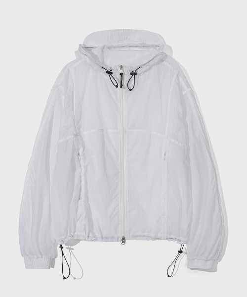 SECONDMONO（セカンドモノローグ）の「フラップシアウィンドブレーカージャケット[ホワイト]_SEJK010WHITE（ナイロンジャケット・レディース・その他・SMALL/MEDIUM）」の3枚目の写真