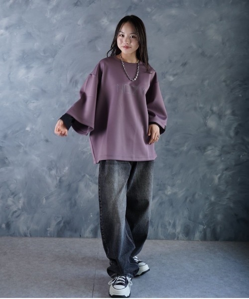 NOIZY(ノイジー)の「NOIZY CODE LOGO TEE / ワンポイント プリント 半袖 Tシャツ(Tシャツ/カットソー・メンズ・パープル/ホワイト/ブラック・LARGE/MEDIUM)」の20枚目の写真