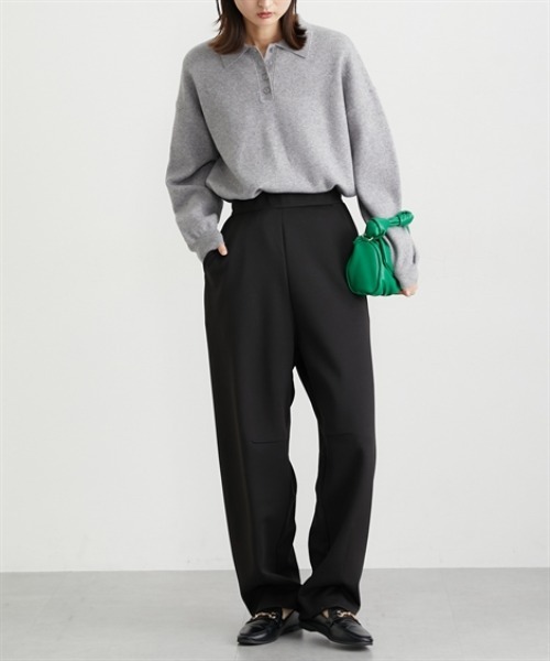 nissen（ニッセン）の「【低身長/高身長サイズ有】カーブスウェットパンツ（Petitjo/slattgir.)（その他パンツ・レディース・杢グレー/ブラック/ブラウン・M/L/LL/3L/PSS/PS/PM/PL/TM/TL/TLL/T3L）」の6枚目の写真