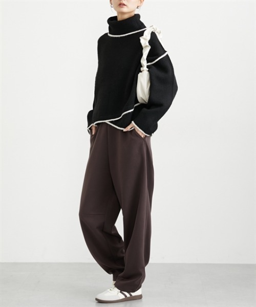 nissen（ニッセン）の「【低身長/高身長サイズ有】カーブスウェットパンツ（Petitjo/slattgir.)（その他パンツ・レディース・杢グレー/ブラック/ブラウン・M/L/LL/3L/PSS/PS/PM/PL/TM/TL/TLL/T3L）」の18枚目の写真