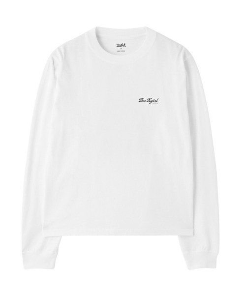 X-girl（エックスガール）の「ARCH LOGO AND FACE L/S TEE（Tシャツ/カットソー・レディース・ブラック/ホワイト・S/M/L）」の10枚目の写真