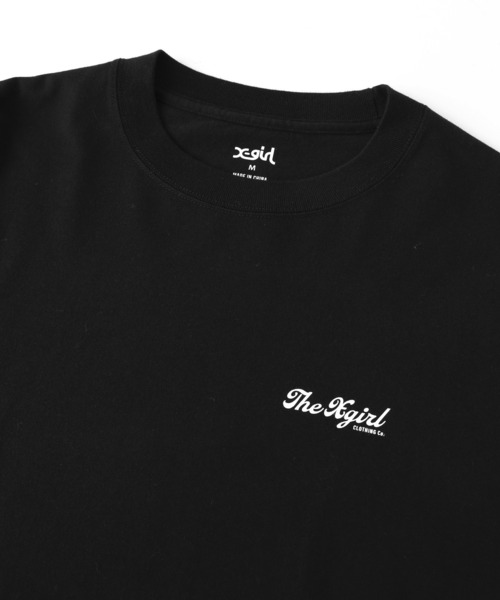 X-girl（エックスガール）の「ARCH LOGO AND FACE L/S TEE（Tシャツ/カットソー・レディース・ブラック/ホワイト・S/M/L）」の11枚目の写真
