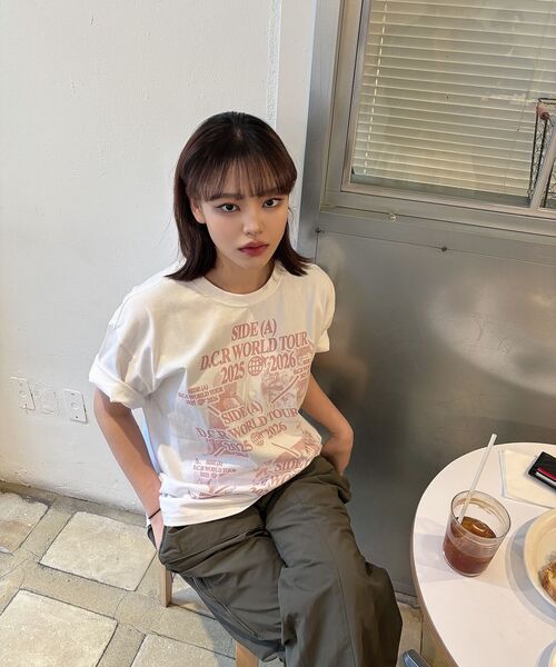 DEFYCLUBROBBERS(ディファイクラブロバース)の「ワールドツアー インディピンク(Tシャツ)(Tシャツ/カットソー・レディース・その他・MEDIUM/LARGE)」の3枚目の写真