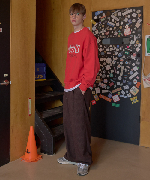 PO8(ピーオーエイト)の「REDTAG STRIPE PANTS - BROWN(スウェットパンツ・レディース・その他・MEDIUM/LARGE)」の4枚目の写真