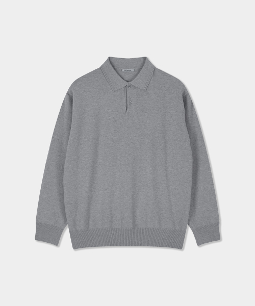 BIRBANTE(ビルバンテ)の「ソフトウォッシャブルラインカラーニット - グレー(ニット/セーター・メンズ・グレー・SMALL/MEDIUM/LARGE/X-LARGE)」の1枚目の写真