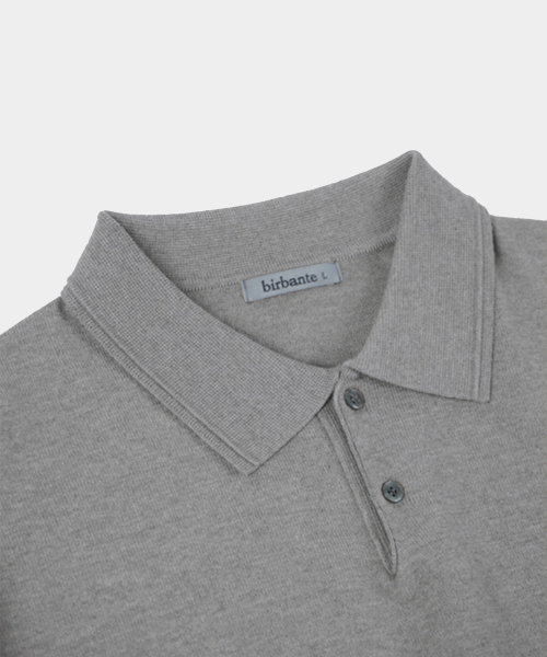 BIRBANTE(ビルバンテ)の「ソフトウォッシャブルラインカラーニット - グレー(ニット/セーター・メンズ・グレー・SMALL/MEDIUM/LARGE/X-LARGE)」の3枚目の写真
