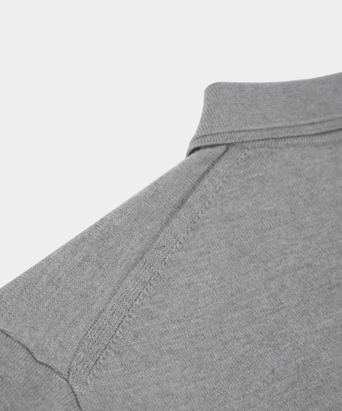 BIRBANTE(ビルバンテ)の「ソフトウォッシャブルラインカラーニット - グレー(ニット/セーター・メンズ・グレー・SMALL/MEDIUM/LARGE/X-LARGE)」の4枚目の写真