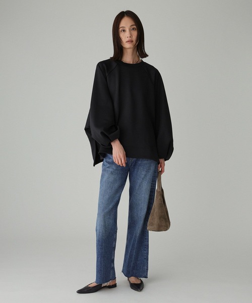 BABYLONE（バビロン）の「ダンボールプルオーバー（Tシャツ/カットソー・レディース・アイボリー/ブラック・フリー）」の5枚目の写真