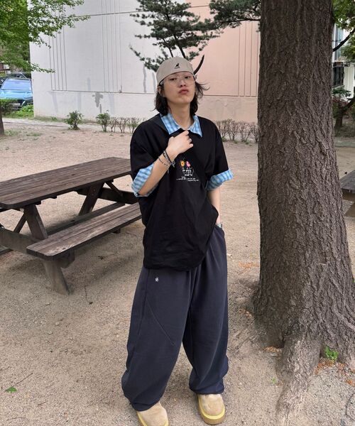 DAUSPICE（ディーオスピス）の「(DUC) Symbol Sweat Pants Vintage Black（スウェットパンツ・レディース・ブラック・SMALL/MEDIUM/LARGE）」の4枚目の写真