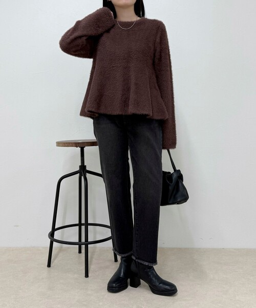 fredy emue（フレディエミュ）の「カットオフデニムパンツ（デニムパンツ・レディース・ブルー/チャコールグレー・36/38）」の3枚目の写真