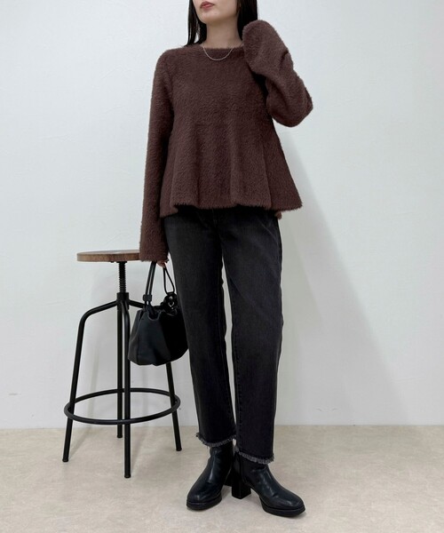 fredy emue（フレディエミュ）の「カットオフデニムパンツ（デニムパンツ・レディース・ブルー/チャコールグレー・36/38）」の7枚目の写真