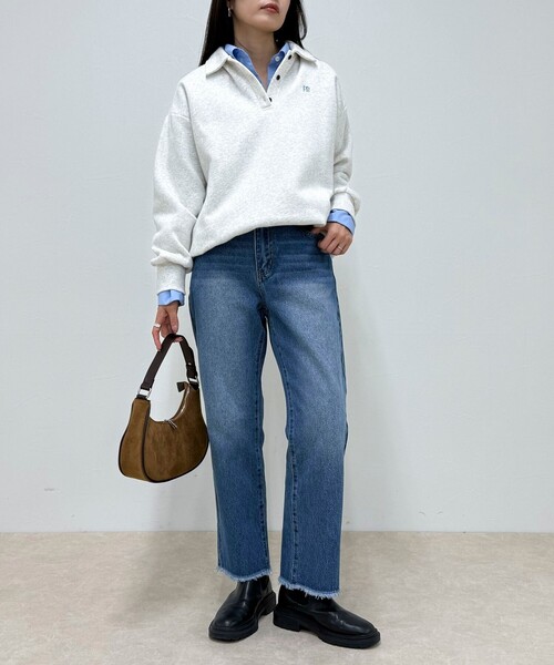 fredy emue（フレディエミュ）の「カットオフデニムパンツ（デニムパンツ・レディース・ブルー/チャコールグレー・36/38）」の21枚目の写真