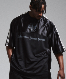 SAPIENS（サピエンス）の「ネオラグビーオーバーサイズ半袖Tシャツブラック（Tシャツ/カットソー）」