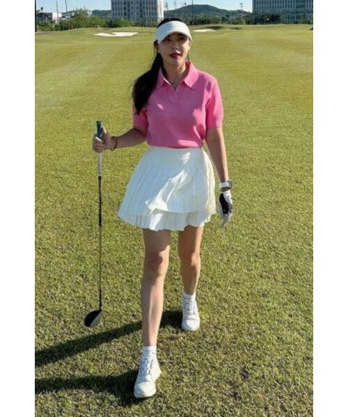LORDLOAR(ロードロアル)の「シグニチャーカラー半袖ニット PINK(ニット/セーター・レディース・その他・SMALL/MEDIUM/LARGE)」の7枚目の写真