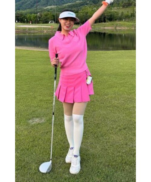 LORDLOAR(ロードロアル)の「シグニチャーカラー半袖ニット PINK(ニット/セーター・レディース・その他・SMALL/MEDIUM/LARGE)」の8枚目の写真