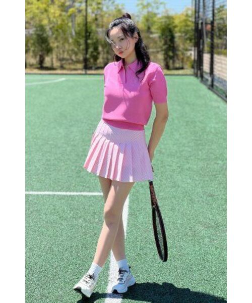 LORDLOAR(ロードロアル)の「シグニチャーカラー半袖ニット PINK(ニット/セーター・レディース・その他・SMALL/MEDIUM/LARGE)」の9枚目の写真