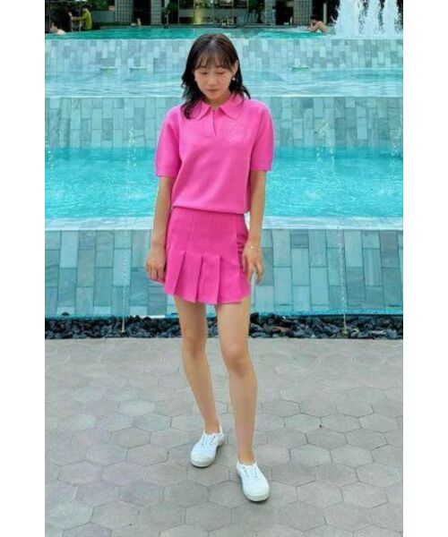 LORDLOAR(ロードロアル)の「シグニチャーカラー半袖ニット PINK(ニット/セーター・レディース・その他・SMALL/MEDIUM/LARGE)」の12枚目の写真