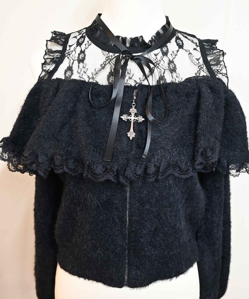 MA*RS(アメーバーマーズ)の「クロスチャーム付きオフショルニット(ニット/セーター・レディース・ホワイト/グレー/ブラック・FREE)」の19枚目の写真