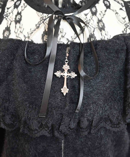 MA*RS(アメーバーマーズ)の「クロスチャーム付きオフショルニット(ニット/セーター・レディース・ホワイト/グレー/ブラック・FREE)」の18枚目の写真