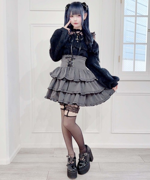 MA*RS(アメーバーマーズ)の「クロスチャーム付きオフショルニット(ニット/セーター・レディース・ホワイト/グレー/ブラック・FREE)」の5枚目の写真