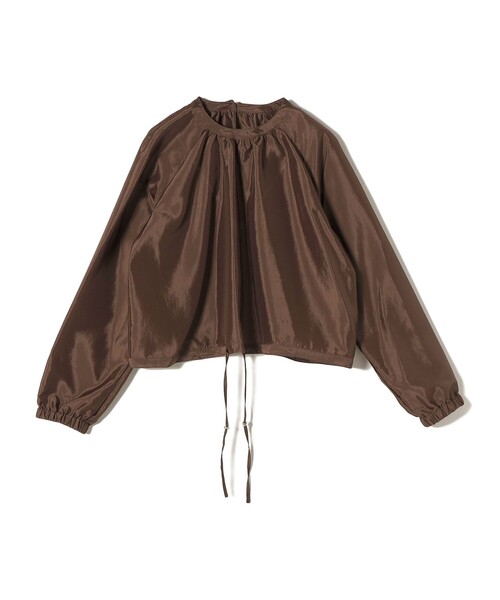 SHIPS(シップス)の「UNDER STANDING:shirring stopper blouse(シャツ/ブラウス・レディース・オフホワイト/ブラウン・ONE SIZE)」の1枚目の写真