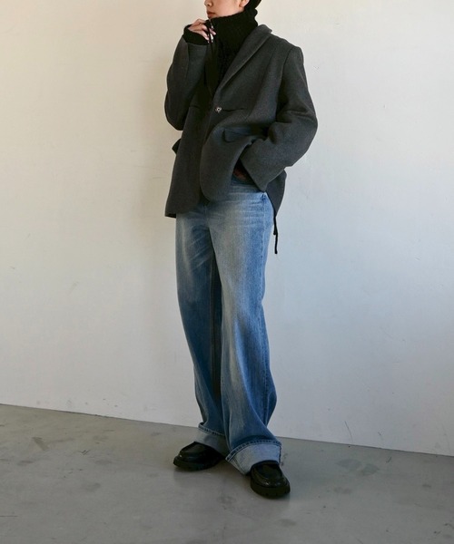 WILLFULLY（ウィルフリー）の「half zip cropped knit pullover（ニット/セーター・レディース・グレー/ライトホワイト/ブラック・FREE）」の4枚目の写真