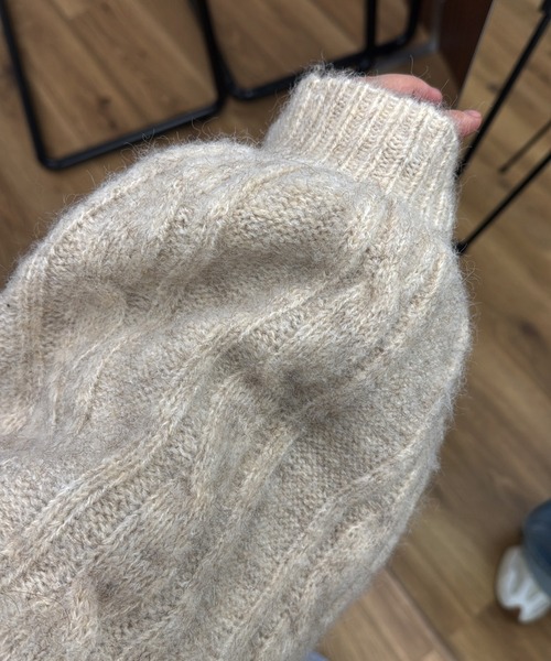 WILLFULLY（ウィルフリー）の「half zip cropped knit pullover（ニット/セーター・レディース・グレー/ライトホワイト/ブラック・FREE）」の19枚目の写真