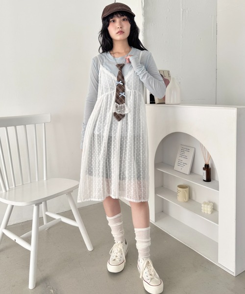 SOLLON.（ソルロン）の「チェックネクタイネックレス（ネクタイ・レディース・ブルー/グレー/ブラウン・FREE）」の17枚目の写真