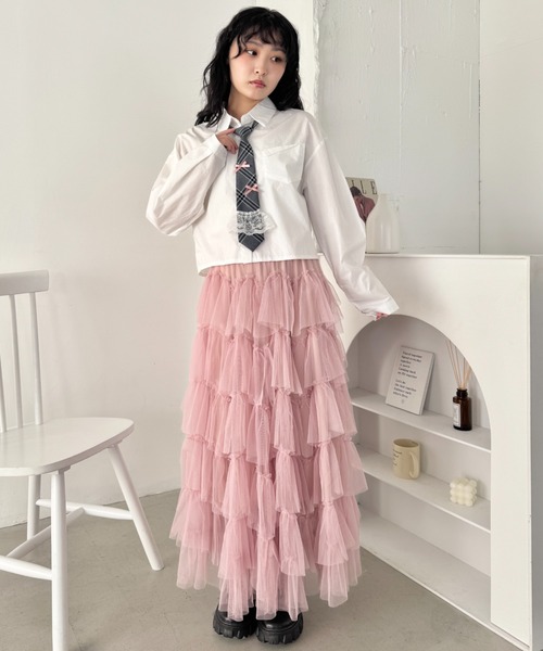 SOLLON.（ソルロン）の「チェックネクタイネックレス（ネクタイ・レディース・ブルー/グレー/ブラウン・FREE）」の5枚目の写真