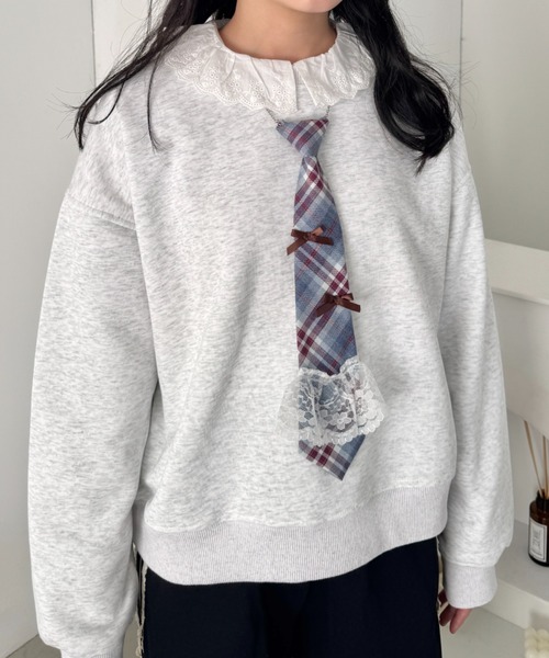 SOLLON.（ソルロン）の「チェックネクタイネックレス（ネクタイ・レディース・ブルー/グレー/ブラウン・FREE）」の8枚目の写真