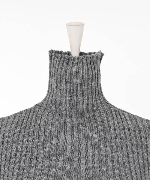 Narcissus（ナルシス）の「半袖タートルニット/リブニット（ニット/セーター・レディース・ブラック/グレー・FREE）」の10枚目の写真