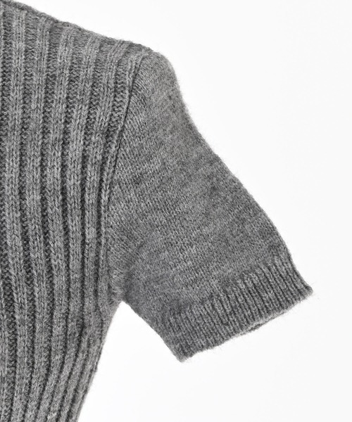 Narcissus（ナルシス）の「半袖タートルニット/リブニット（ニット/セーター・レディース・ブラック/グレー・FREE）」の11枚目の写真