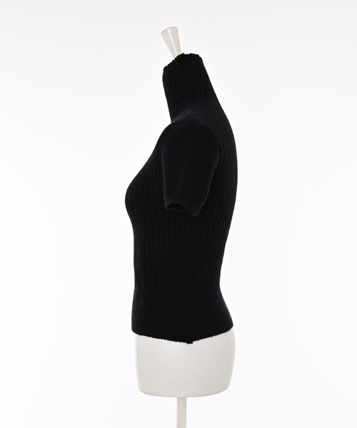 Narcissus（ナルシス）の「半袖タートルニット/リブニット（ニット/セーター・レディース・ブラック/グレー・FREE）」の14枚目の写真