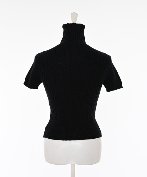 Narcissus（ナルシス）の「半袖タートルニット/リブニット（ニット/セーター・レディース・ブラック/グレー・FREE）」の15枚目の写真