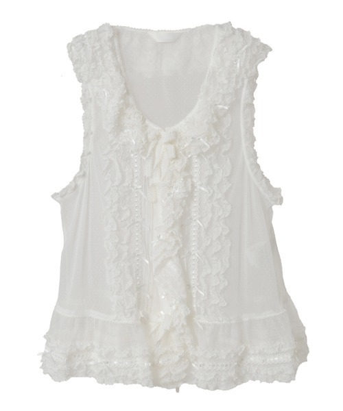 ドットチュールベスト（ベスト）｜PINK HOUSE（ピンクハウス）の