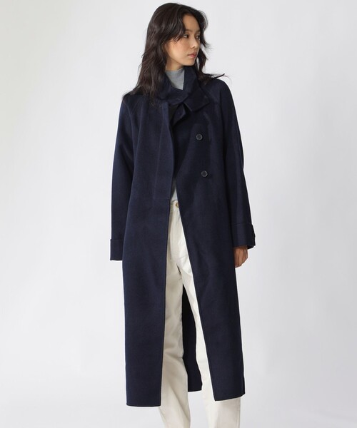 ECOALF（エコアルフ）の「LORA ウールコート / LORA JACKET WOMAN（チェスターコート・レディース・ネイビー/グリーン系その他5・FREE）」の3枚目の写真