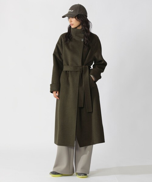 ECOALF（エコアルフ）の「LORA ウールコート / LORA JACKET WOMAN（チェスターコート・レディース・ネイビー/グリーン系その他5・FREE）」の6枚目の写真