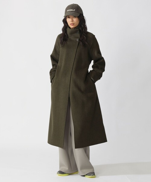 ECOALF（エコアルフ）の「LORA ウールコート / LORA JACKET WOMAN（チェスターコート・レディース・ネイビー/グリーン系その他5・FREE）」の7枚目の写真