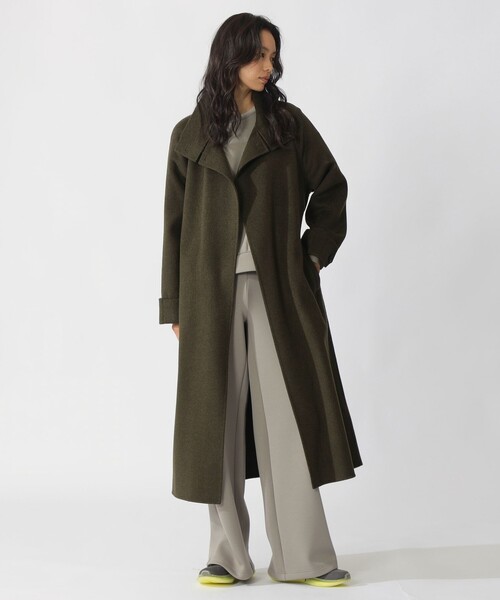 ECOALF（エコアルフ）の「LORA ウールコート / LORA JACKET WOMAN（チェスターコート・レディース・ネイビー/グリーン系その他5・FREE）」の8枚目の写真
