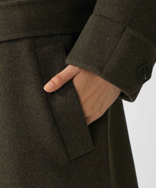 ECOALF（エコアルフ）の「LORA ウールコート / LORA JACKET WOMAN（チェスターコート・レディース・ネイビー/グリーン系その他5・FREE）」の12枚目の写真