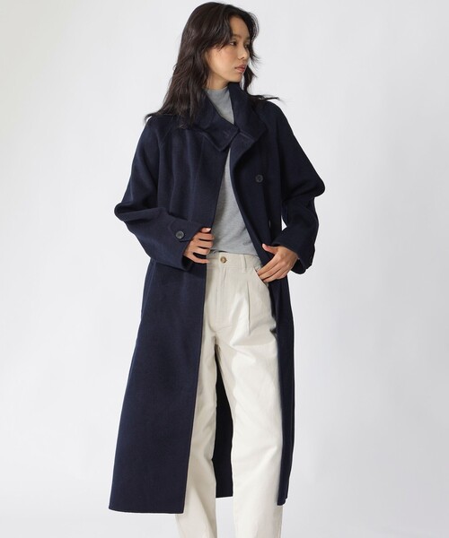 ECOALF（エコアルフ）の「LORA ウールコート / LORA JACKET WOMAN（チェスターコート・レディース・ネイビー/グリーン系その他5・FREE）」の17枚目の写真