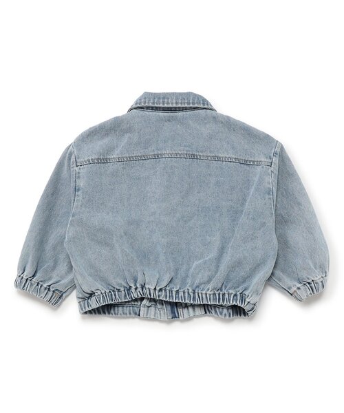 BREEZE（ブリーズ）の「リボンデニムジャケット_ジュニア対応（デニムジャケット・キッズ・サックスブルー・140/130/120/110/100/90/80）」の2枚目の写真