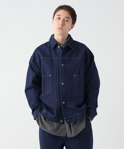 GEORGE'S（ジョージズ）の「デニムジャケット（デニムジャケット・メンズ・ブルー/ブラック・LARGE/MEDIUM）」の2枚目の写真
