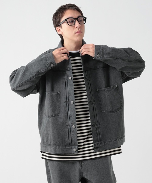 GEORGE'S（ジョージズ）の「デニムジャケット（デニムジャケット・メンズ・ブルー/ブラック・LARGE/MEDIUM）」の14枚目の写真