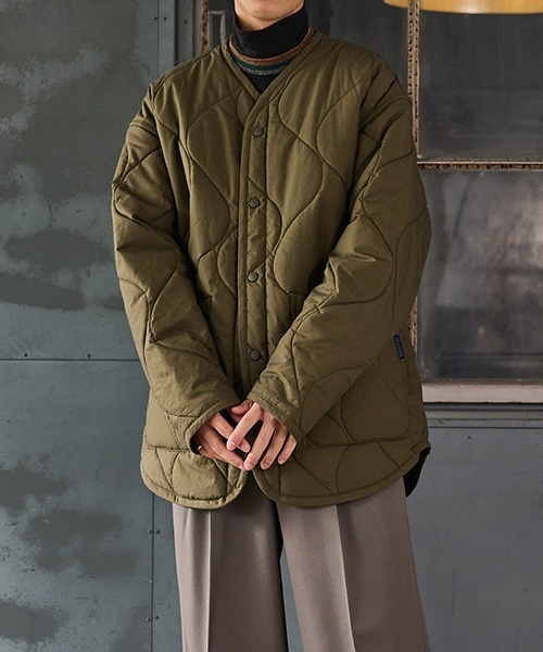 LAVENHAM（ラベンハム）の「LAVENHAM / ラベンハム：【別注】 QUILT LINER JACKET MENS：ONLYARK-1-2513[MUS]（その他アウター・メンズ・ブラック/カーキ・M/L）」の2枚目の写真