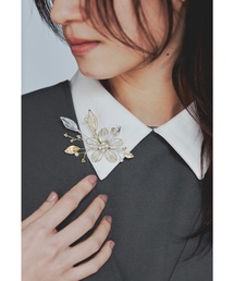 niana | アメリカンフラワーブローチ コサージュ シルバー フォーマル セレモニー 結婚式 二次会 成人式 同窓会 入学式 卒業式 お呼ばれ オケージョン(ブローチ/コサージュ)