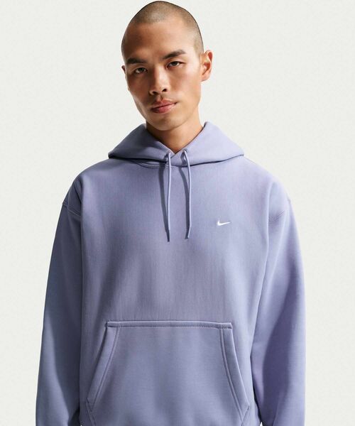 【Mサイズ】ナイキ ソロスウッシュ フルジップ フーディー グレー パーカー NIKE AS M NK SOLO SWSH HW FZ HOODIE DK GREY HEATHER/WHITE（ナイキ