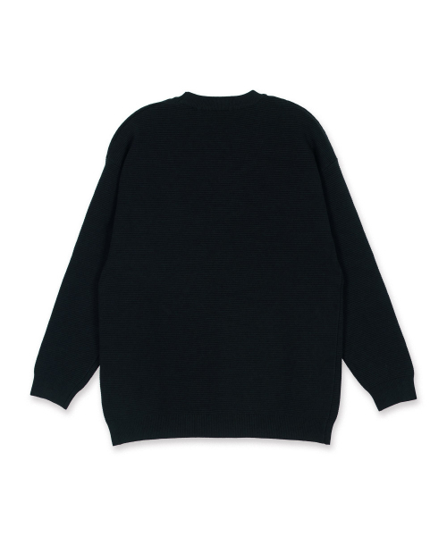 MAKEITTO(メイキット)の「デイリービスコースクルーネックニット_ブラック(ニット/セーター・メンズ・その他・XX-LARGE/X-LARGE/LARGE/MEDIUM)」の2枚目の写真